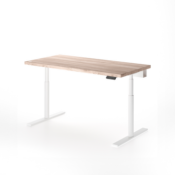 Solid Oak Standing Desk White Mist / White