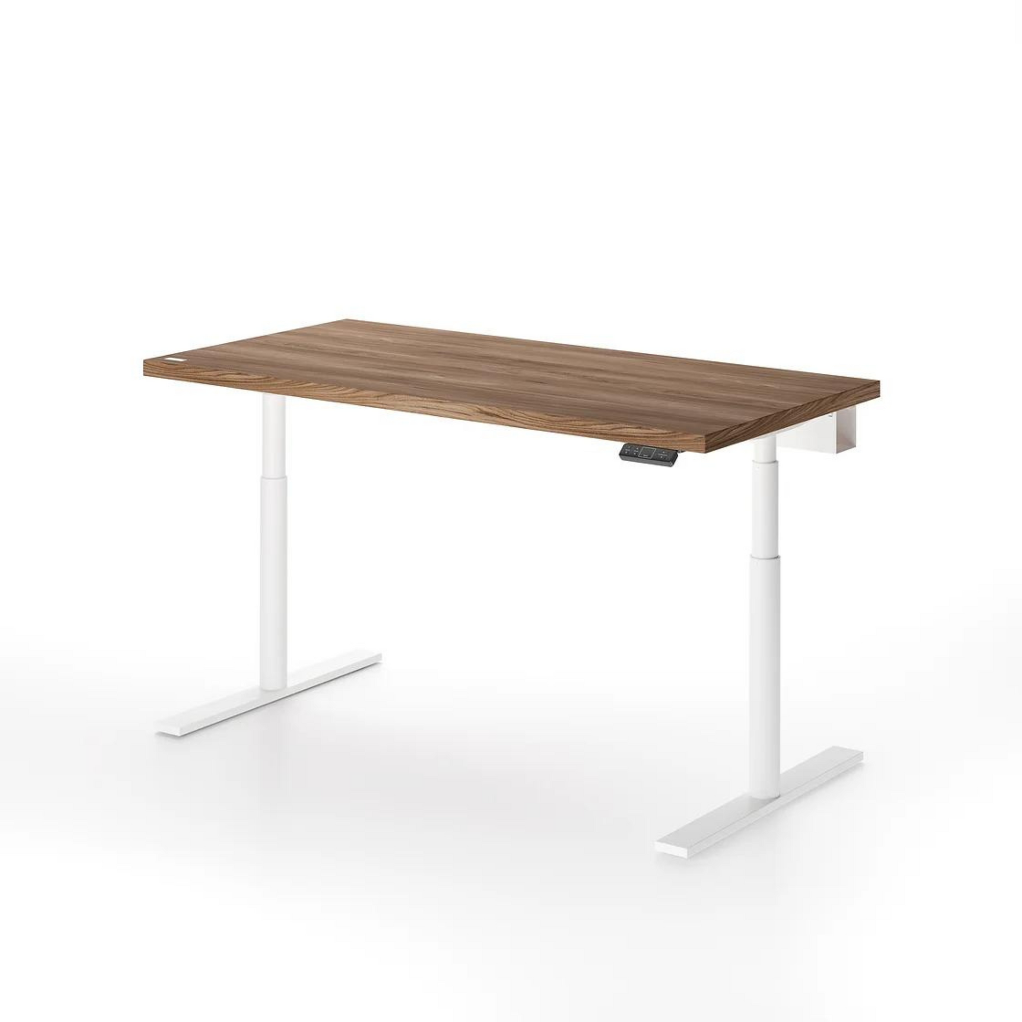 Solid Oak Standing Desk Mahogany / White
