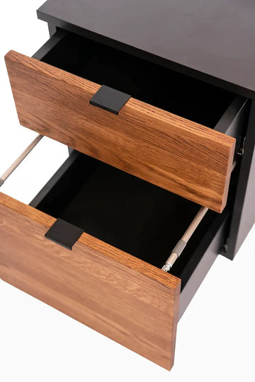Under Desk Cabinet Mahogany / Black