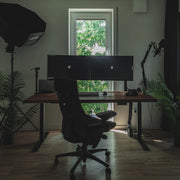 "Mahogany" Solid Wood Height-adjustable Desk