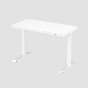 White rectangular table on a light gray background