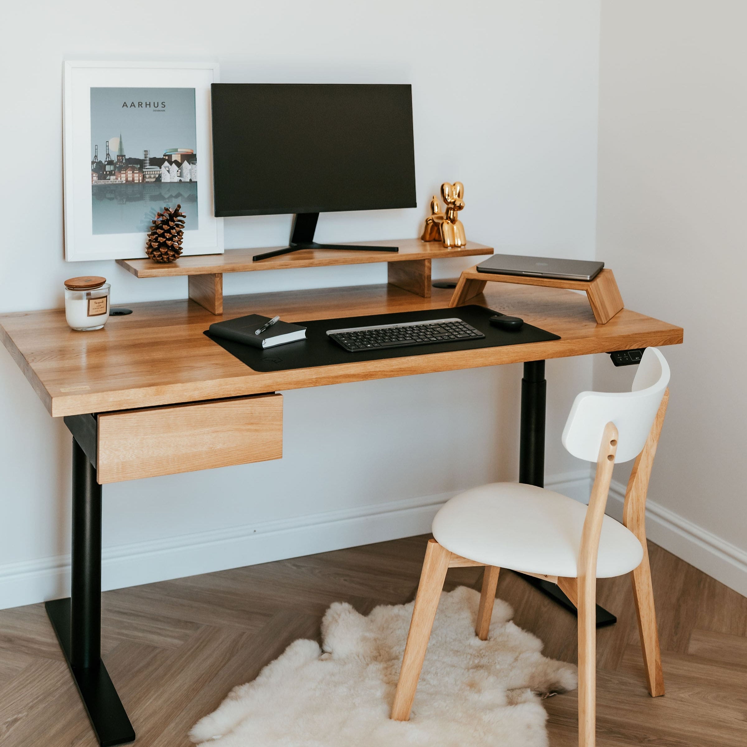 Mini Monitor Stand | Oak Monitor Stand | OAKO Denmark