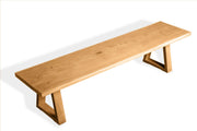 Oak Wooden Bench | One Piece Wooden Bench | OAKO Denmark