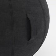 Black Ergonomic ball with a handle on a white background